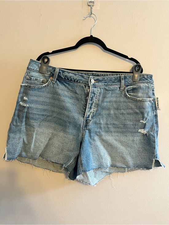 Old Navy Pants - Old Navy Faded Blue Distressed Denim Stretchy Cutoff Shorts | Women’s 20